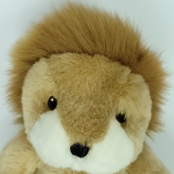 Logo Bear Lion Plush Stuffed Animal Toy 16” Brown White Tan Short Main Large - Picture 2 of 5